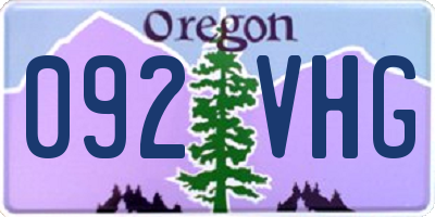 OR license plate 092VHG