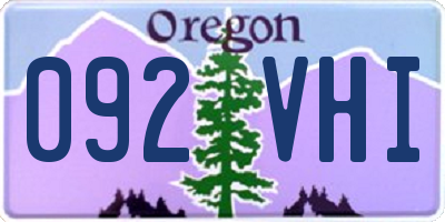 OR license plate 092VHI