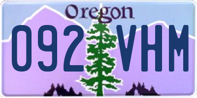 OR license plate 092VHM