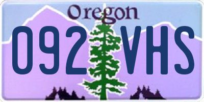 OR license plate 092VHS