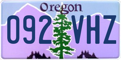 OR license plate 092VHZ