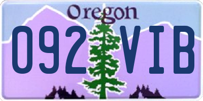 OR license plate 092VIB