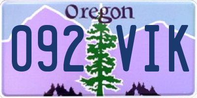 OR license plate 092VIK