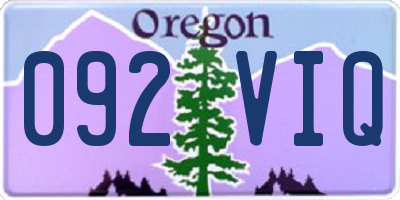 OR license plate 092VIQ