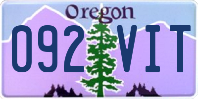 OR license plate 092VIT