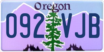 OR license plate 092VJB
