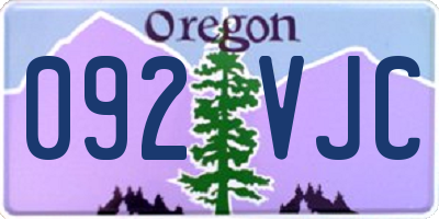 OR license plate 092VJC
