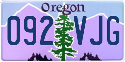 OR license plate 092VJG