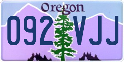 OR license plate 092VJJ