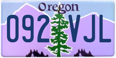OR license plate 092VJL
