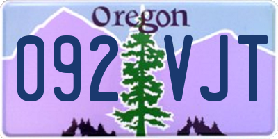 OR license plate 092VJT