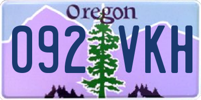 OR license plate 092VKH