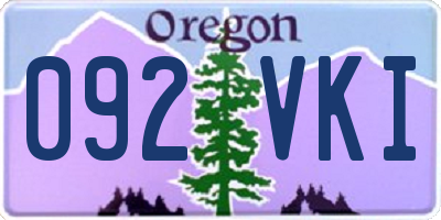 OR license plate 092VKI