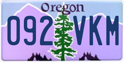 OR license plate 092VKM