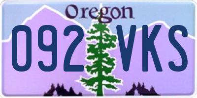 OR license plate 092VKS