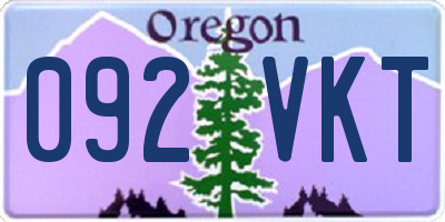 OR license plate 092VKT