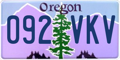 OR license plate 092VKV