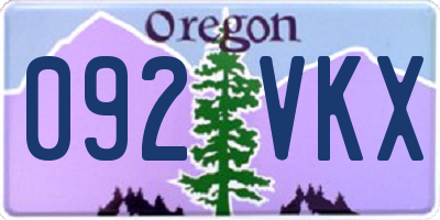 OR license plate 092VKX