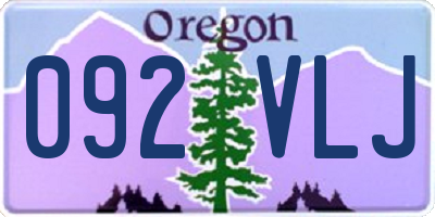 OR license plate 092VLJ