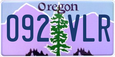 OR license plate 092VLR