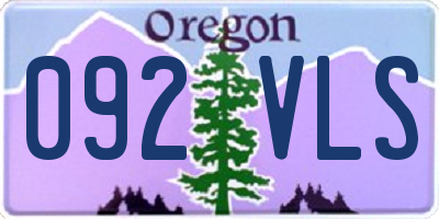 OR license plate 092VLS