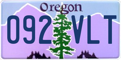 OR license plate 092VLT