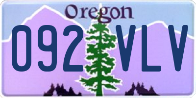 OR license plate 092VLV