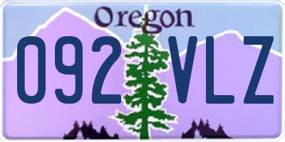 OR license plate 092VLZ