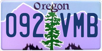 OR license plate 092VMB