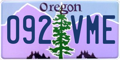OR license plate 092VME