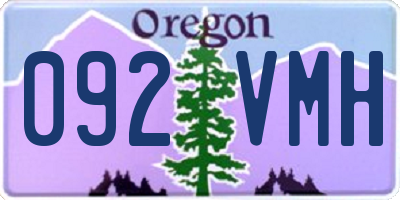 OR license plate 092VMH