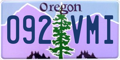 OR license plate 092VMI
