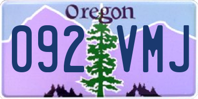 OR license plate 092VMJ