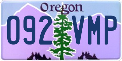 OR license plate 092VMP