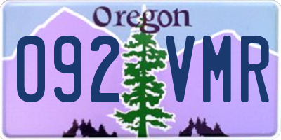 OR license plate 092VMR