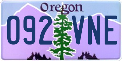 OR license plate 092VNE