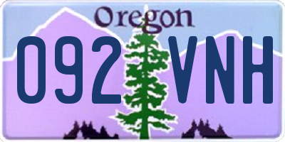 OR license plate 092VNH
