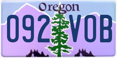 OR license plate 092VOB