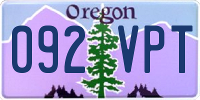 OR license plate 092VPT