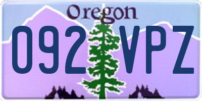 OR license plate 092VPZ