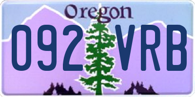 OR license plate 092VRB