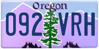 OR license plate 092VRH