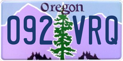 OR license plate 092VRQ