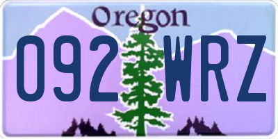 OR license plate 092WRZ