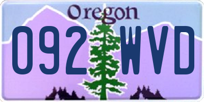 OR license plate 092WVD