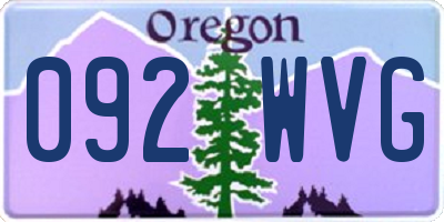 OR license plate 092WVG