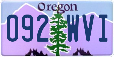 OR license plate 092WVI