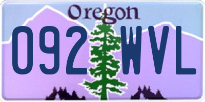 OR license plate 092WVL