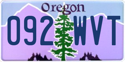 OR license plate 092WVT