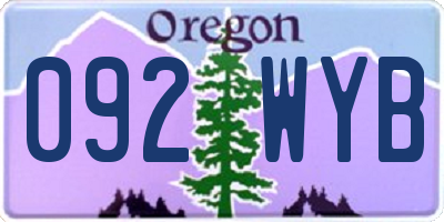OR license plate 092WYB